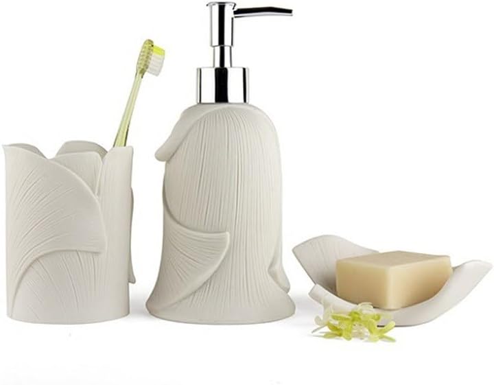 🪨✨ Sandstone Bathroom Set | Minimalist Luxury Organizer 🧴🌿