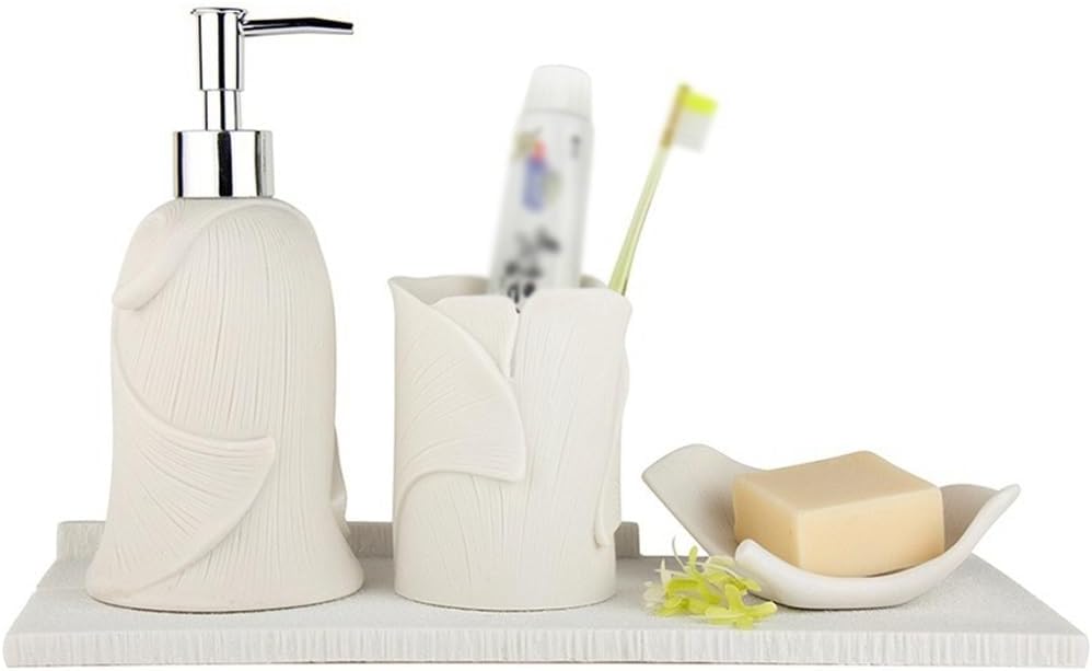 🪨✨ Sandstone Bathroom Set | Minimalist Luxury Organizer 🧴🌿