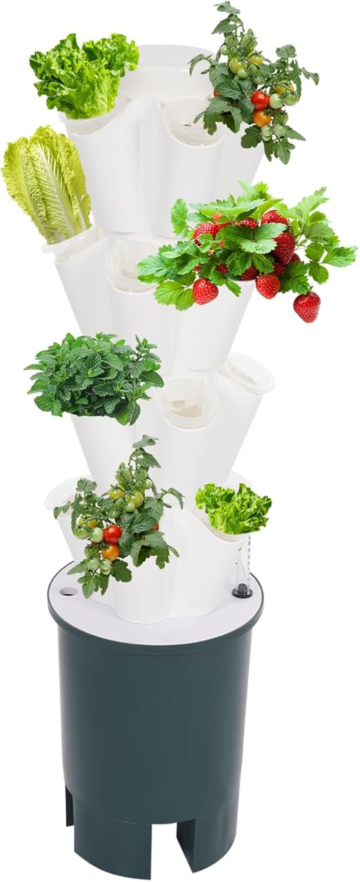 🌱✨ Vertical Hydroponic Garden Tower | Grow Fresh & Green 🌿🍅