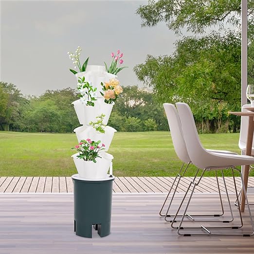 🌱✨ Vertical Hydroponic Garden Tower | Grow Fresh & Green 🌿🍅