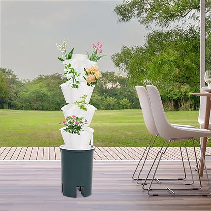 🌱✨ Vertical Hydroponic Garden Tower | Grow Fresh & Green 🌿🍅