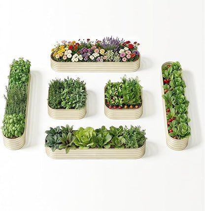 🌱🌸 10-Pack Raised Garden Bed Planters | Galvanized Metal 🌿🪴