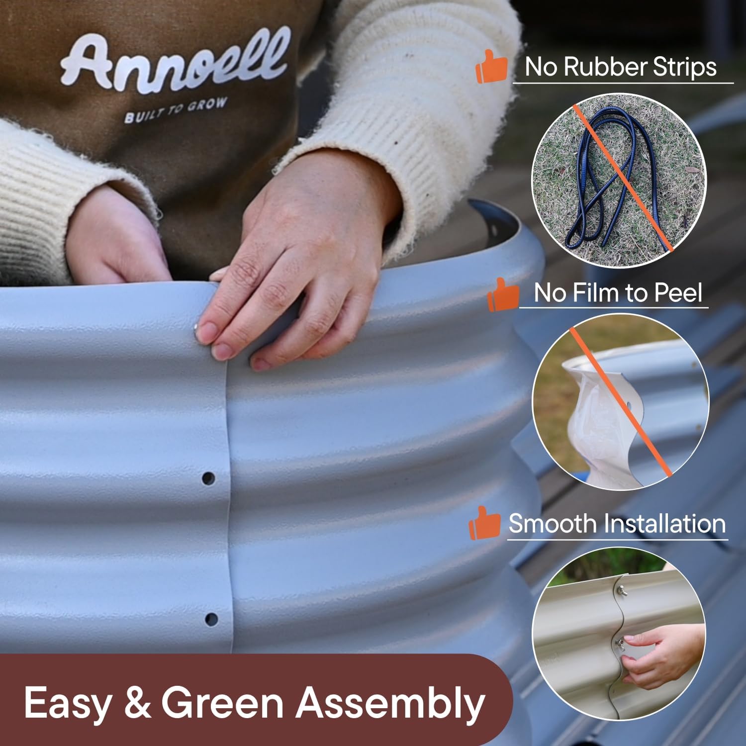 🌱🌸 10-Pack Raised Garden Bed Planters | Galvanized Metal 🌿🪴