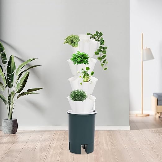 🌱✨ Vertical Hydroponic Garden Tower | Grow Fresh & Green 🌿🍅