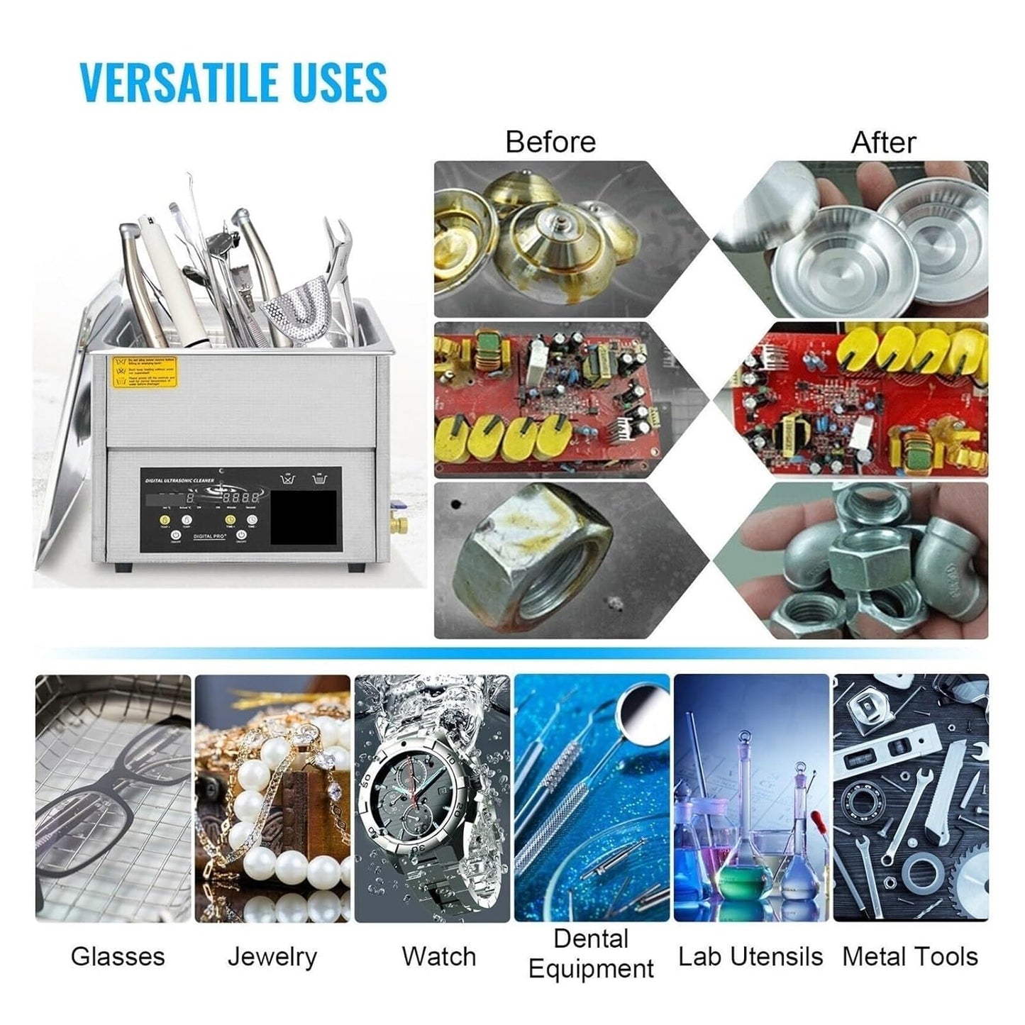 🧼✨ Ultrasonic Cleaner | Deep Degreasing Power 💎🔊